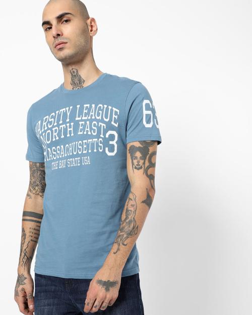 Typographic Print Crew-Neck T-shirt