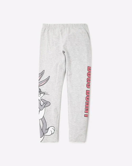 Bugs Bunny Print Slim Leggings with Elasticated Waist