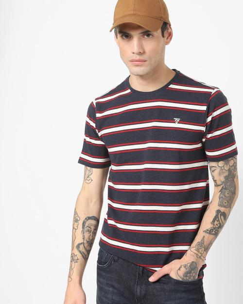 Regular Fit Striped Crew-Neck T-Shirt