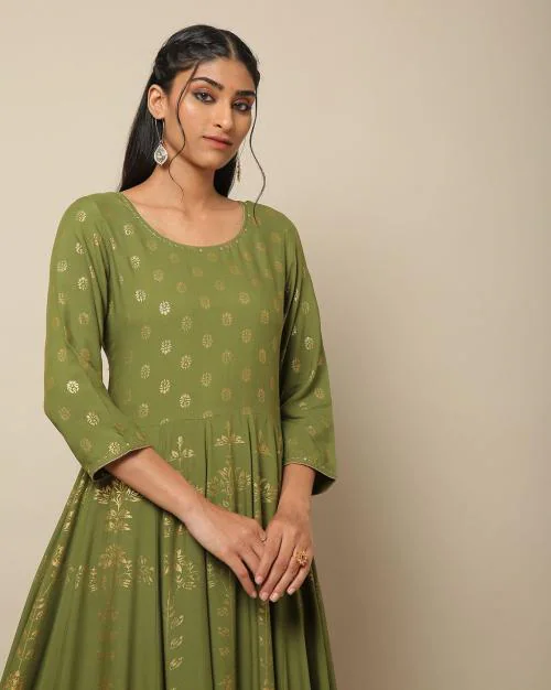 Floral Print Fit & Flare Maxi Dress