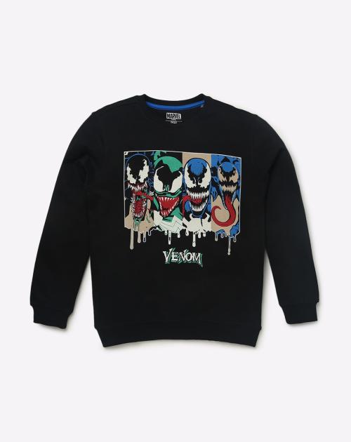 Venom Print Crew-Neck Sweatshirt