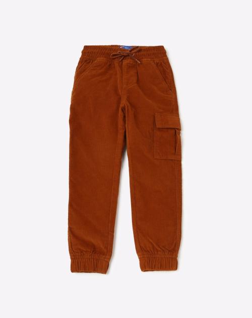 Corduroy Jogger Pants with Drawstrings