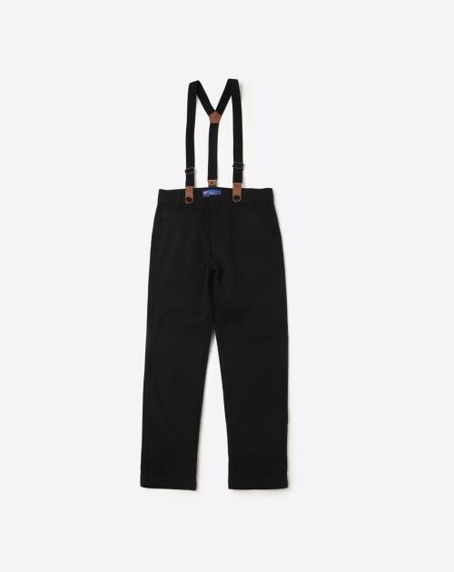 Flat-Front Trousers with Suspenders