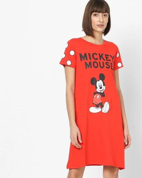 Mickey Mouse Print Night Dress