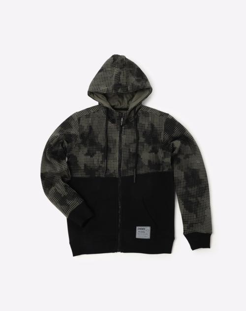 Buy Camouflage Print ZipFront Hoodie Online at Best Prices in India