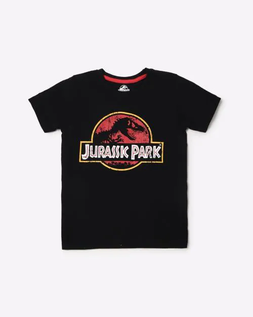 Jurassic Park Print Crew-Neck T-shirt