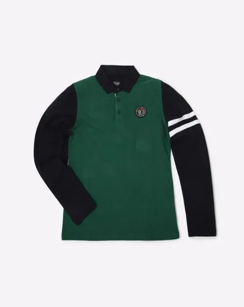 Colourblock Rugby Polo T-shirt
