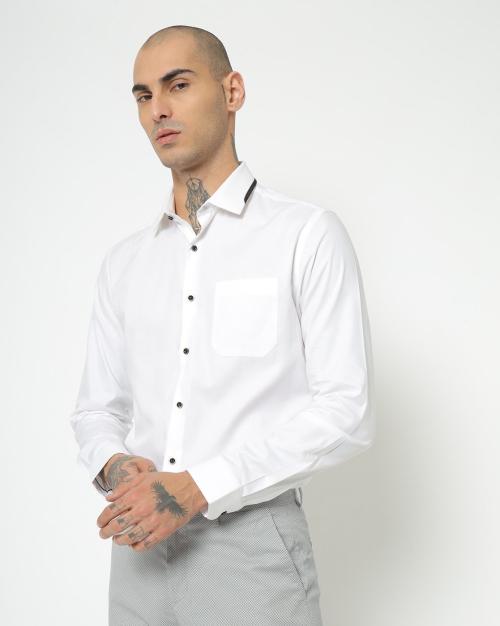 Men Slim Fit Cotton Shirt