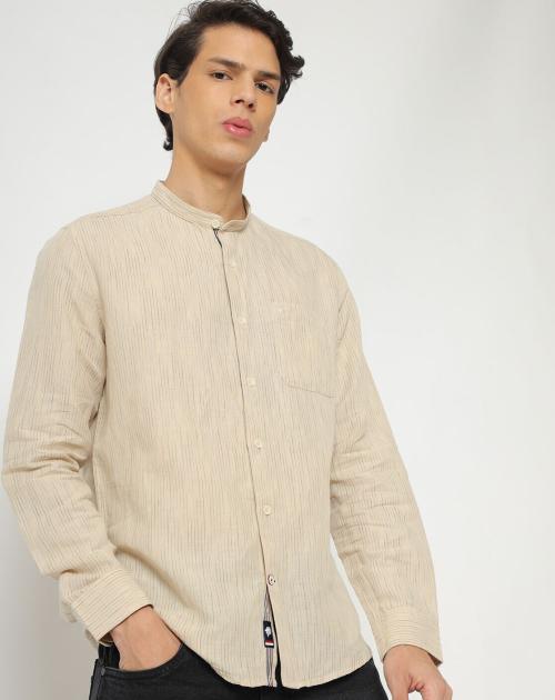 Shirt with Mandarin Collar