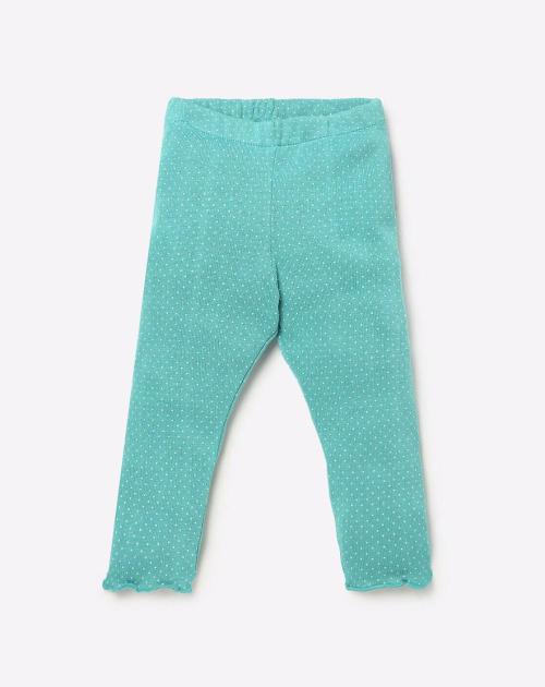 Leg fu polka doted print mint 6-12m