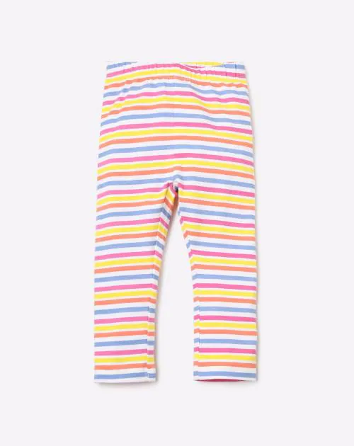 Striped Leggings with Elasticated Waist