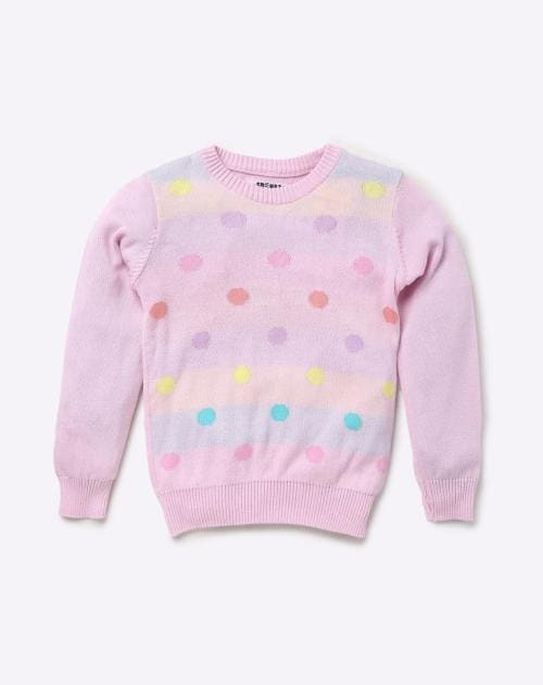 Printed Crew-Neck Sweater