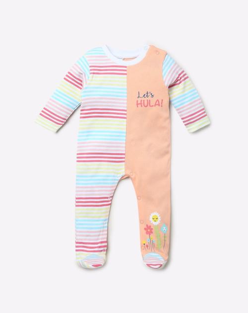 Printed Round-Neck Onesie