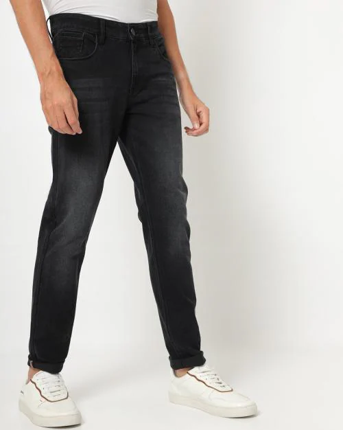 Men Washed Skinny Fit Jeans