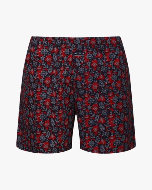 Printed Boxers with Elasticated Waist