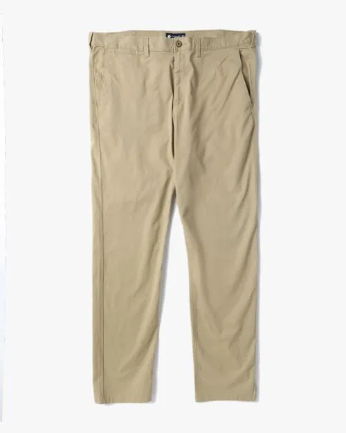 Tapered Fit Flat-Front Chinos