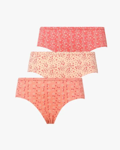 Pack of 3 Cotton Mid Rise Hipster Panty