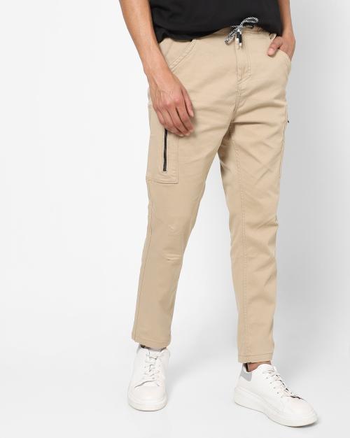 Men Cropped Joggers with Slip Pockets