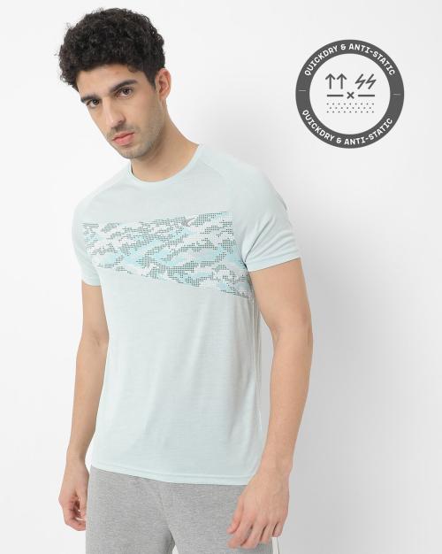 Crew-Neck T-shirt with Raglan Sleeves