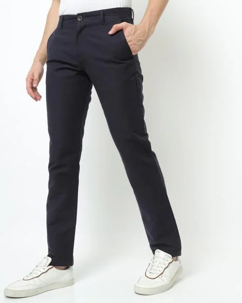 Tapered Fit Flat-Front Chinos