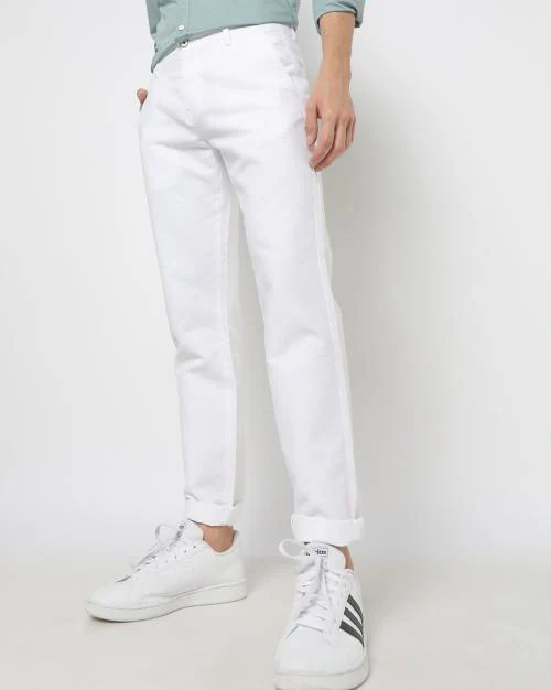 Tapered Fit Flat-Front Chinos