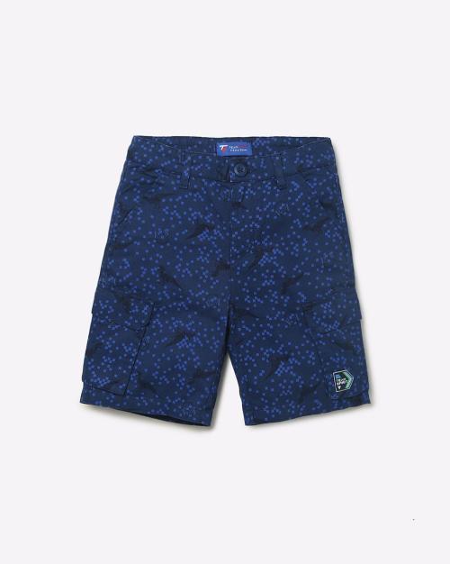 Geometric Print Shorts with Insert Pockets