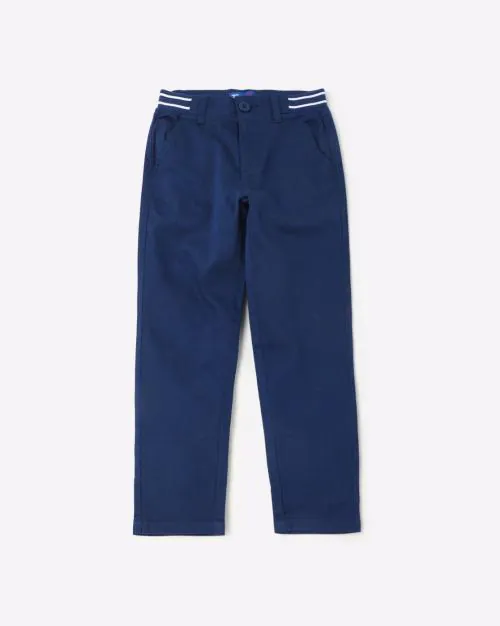 Flat-Front Cotton Pants