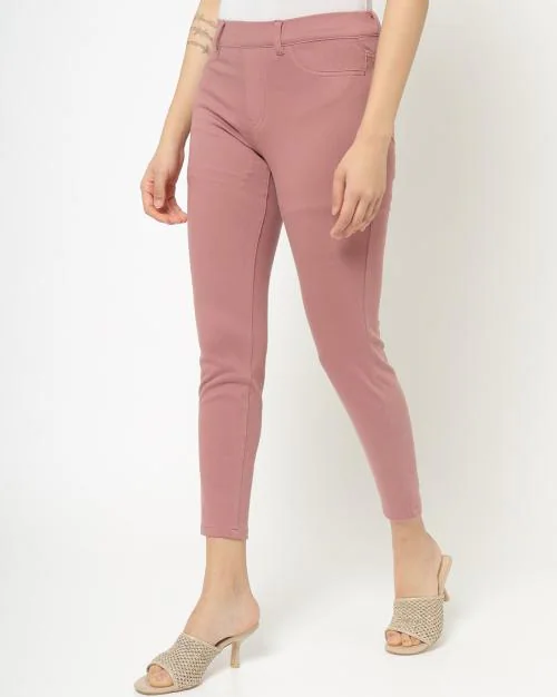 Skinny Fit Flat-Front Trousers