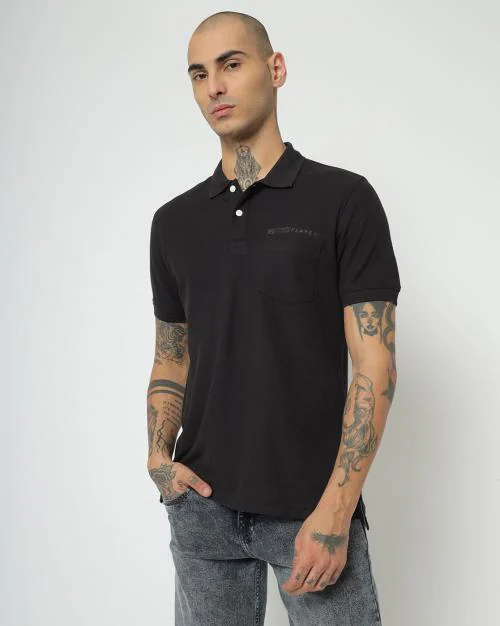 Slim Fit Polo T-shirt with Patch Pocket