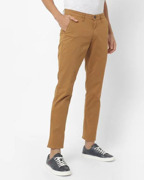 Slim Fit Chinos with Insert Pockets