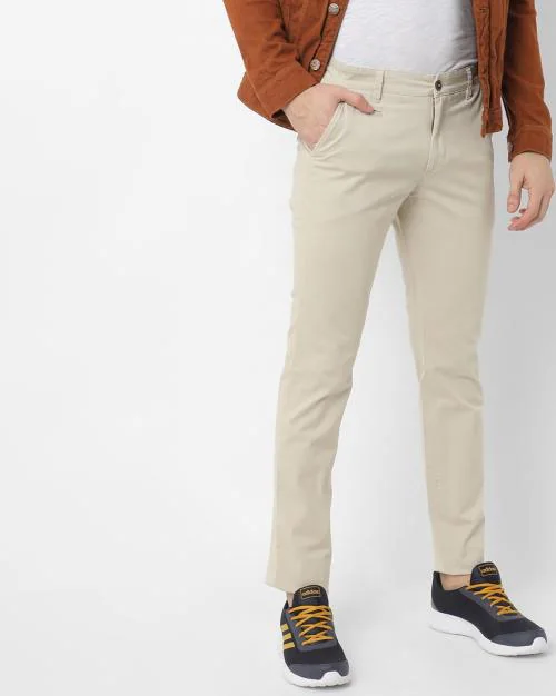 Slim Fit Flat-Front Chinos