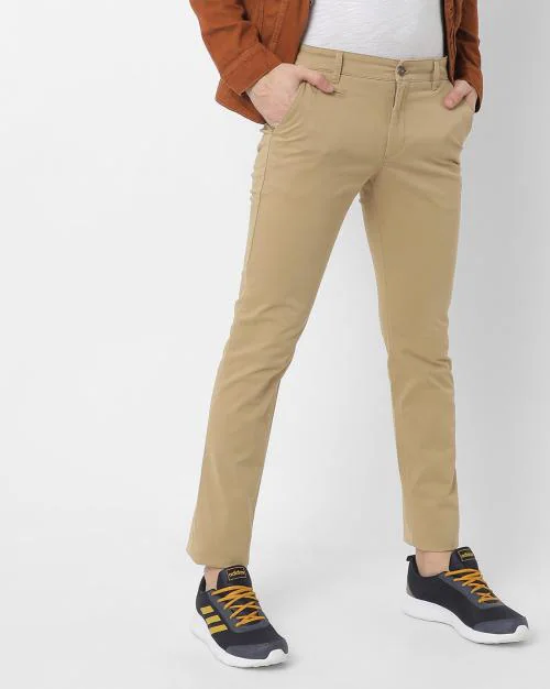 Slim Fit Flat-Front Chinos
