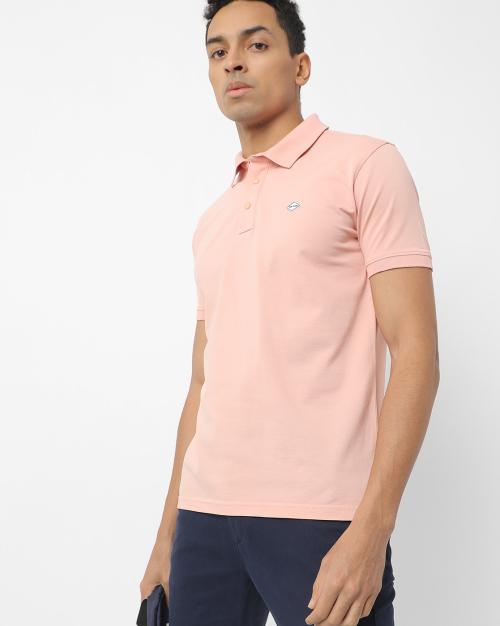Buy Slim Fit Polo T-shirt with Vented Step Hem Online at Best Prices in ...