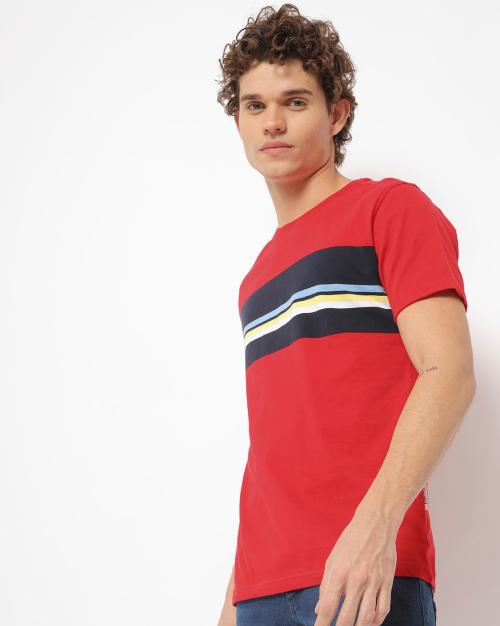 Buy Colourblock CrewNeck Slim Fit Tshirt Online at Best Prices in