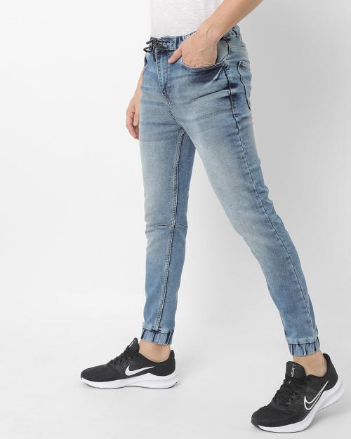 Joggers Fit Jeans with Drawstring Waist