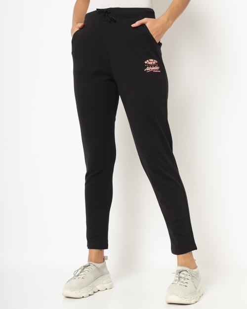 Relaxed Fit Track Pants with Elasticated Drawstring Waist