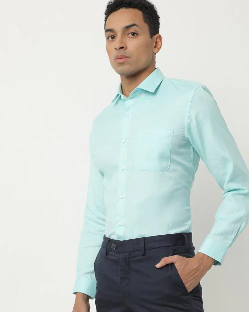 Men Self-Designed Slim Fit Shirt