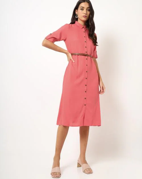 Shirt Dress with Belt