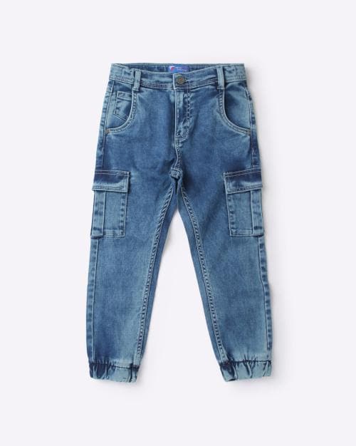 Denim Jogger with Cargo Pockets