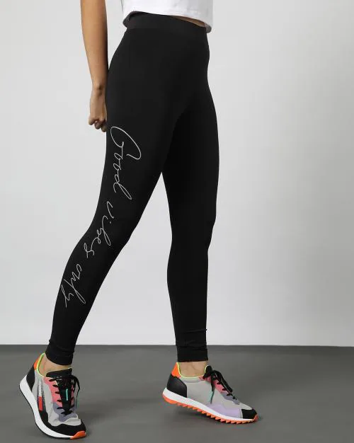 Women Placement Print Tights