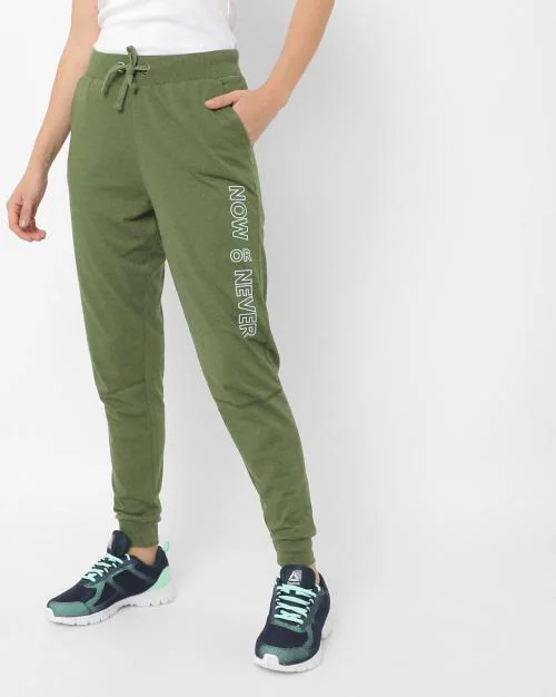 Women Joggers with Placement Typography