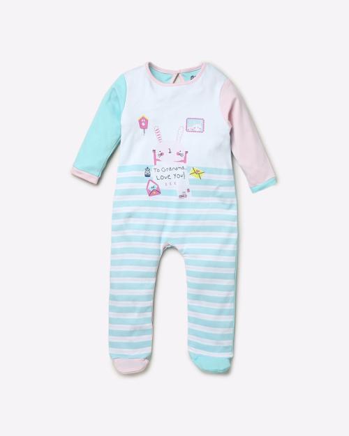 Colourblock Cotton Sleepsuit