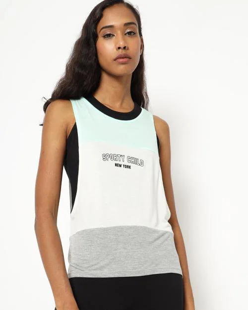Colourblock Two-Fer Tank Top