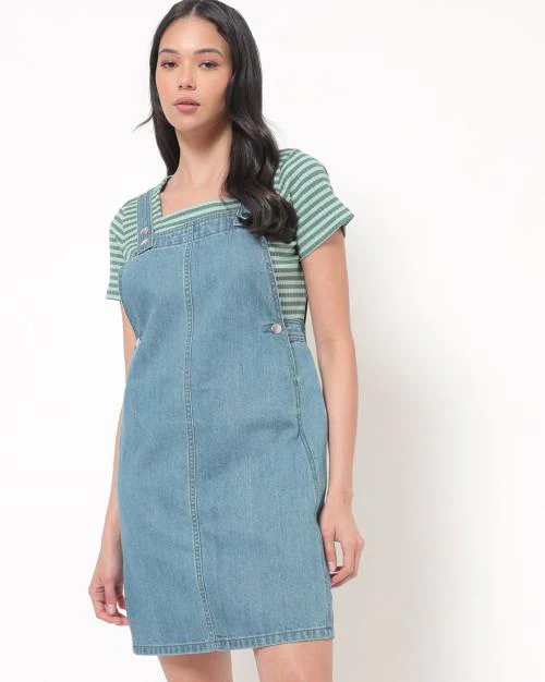 Denim Dungaree Dress
