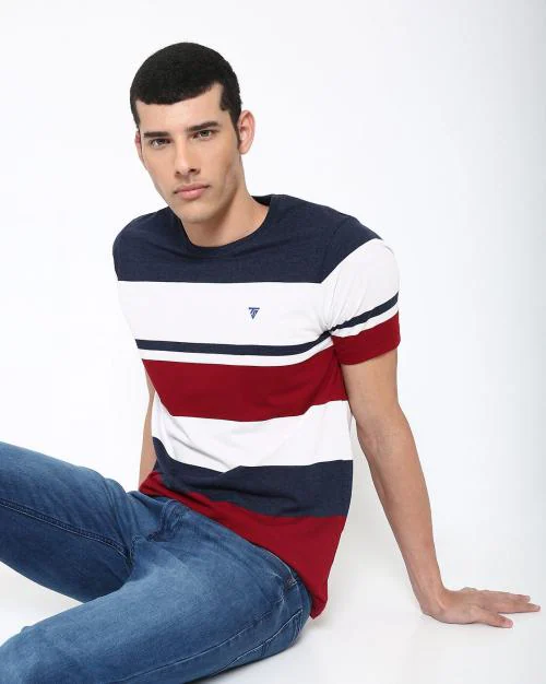 Striped Crew-Neck T-shirt