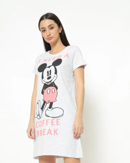 Mickey Mouse Print Nightshirt