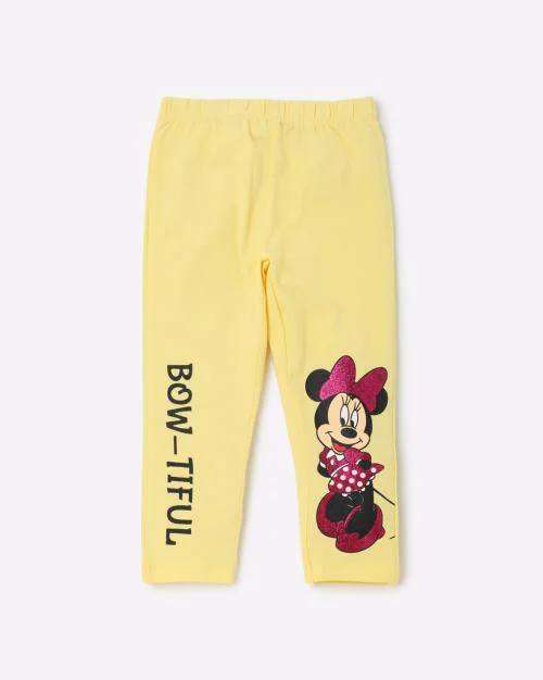 Cartoon Print Leggings with Elasticated Waist