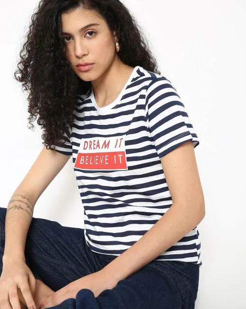 Striped Crew-Neck T-shirt