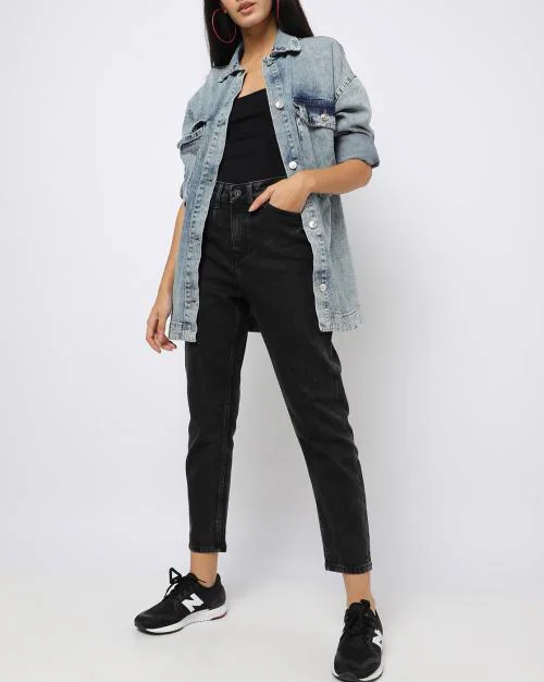 High-Rise Slim Mom Fit Jeans