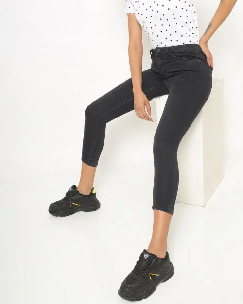 Women Cropped Skinny Jeans